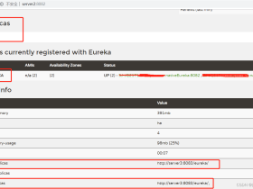 Eureka注册中心高可用及常用配置项
