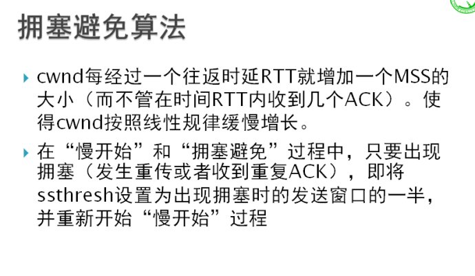 TCP拥塞控制四个主要过程