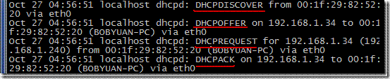 DHCP的4步租约过程 DHCP的4步租约过程