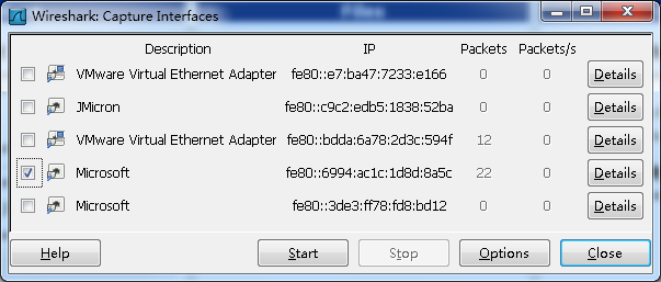网络抓包wireshark
